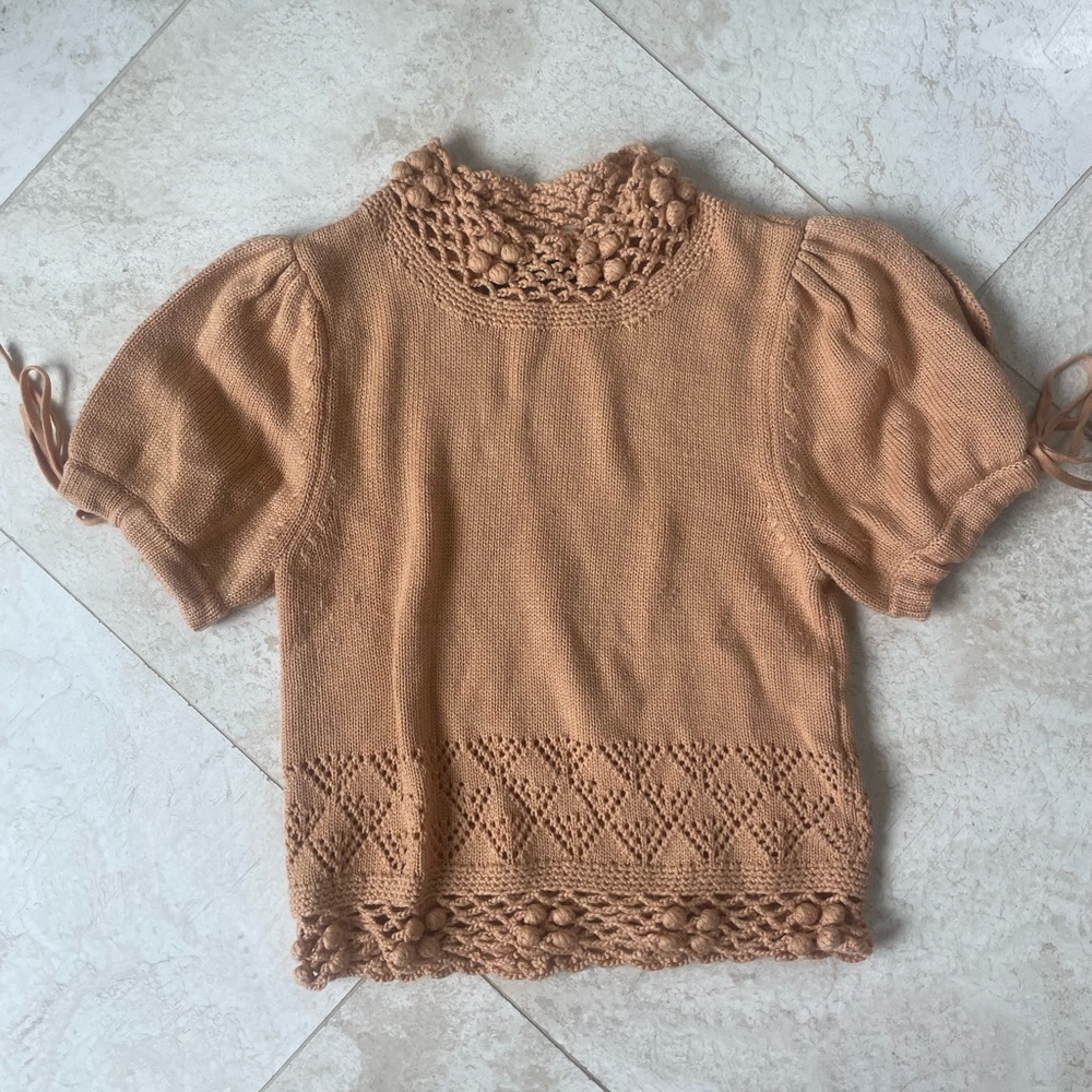House of Harlow x Revolve knitted short sleeve shirt